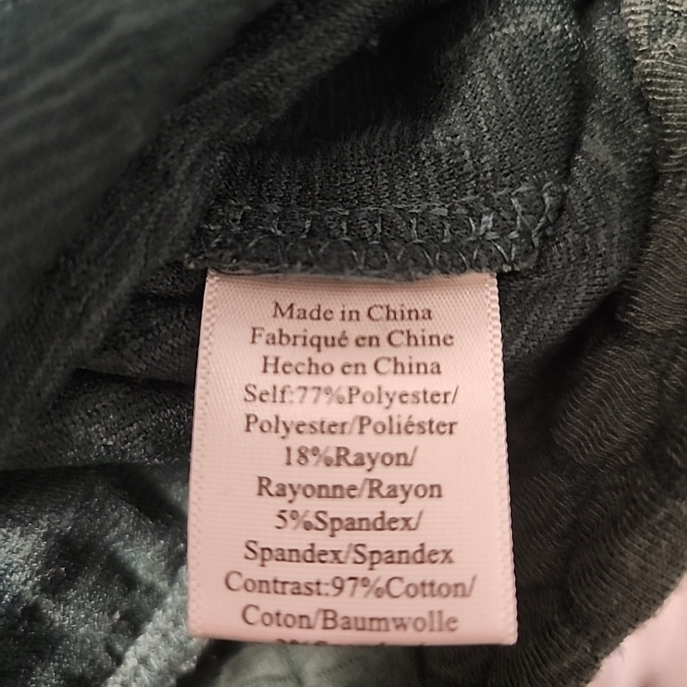 Porridge by Anthropologie Textured Sweatshirt Green Floral Women's Size Small - Picture 8 of 10
